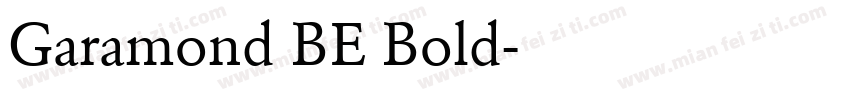 Garamond BE Bold字体转换